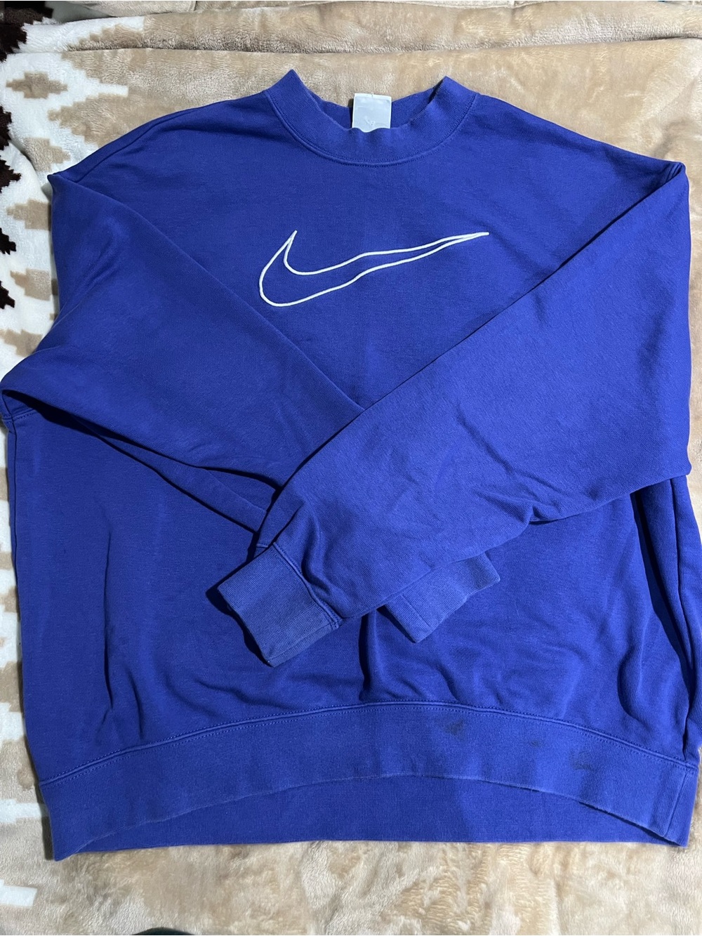 Nike Women’s Purple Crewneck Sweatshirt with White Swoosh